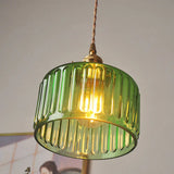CrystalAura – Vintage Cilindervormige Glazen Hanglamp voor Tijdloze Elegantie