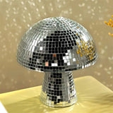 DiscoShroom Spiegelende Paddenstoel Ornament – Moderne Disco Ball Decoratie van Glas