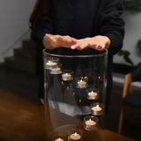 Elegant Aurora Grote Glazen Kandelaar – Luxe Transparante Candle Holder