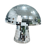 DiscoShroom Spiegelende Paddenstoel Ornament – Moderne Disco Ball Decoratie van Glas
