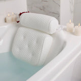 AquaRelax Luxe-Badkussen – Nek-, Hoofd- & Rugsteun met Anti-Slip Zuignappen & Ademend Air-Mesh