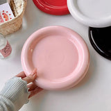 NordicDelight Ronde Keramische Dikke Rand Bord