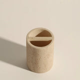 Luxe Kalksteen Tandenborstelhouder & Zeepdispenser Set