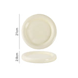 PureServe Koreaanse Keramische Dessertplaat – Minimalistische Eet- en Snackplaat