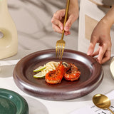 PureServe Koreaanse Keramische Dessertplaat – Minimalistische Eet- en Snackplaat