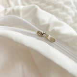 Korean Lace Seersucker Luxe Beddengoedset – Ademend TWILL Duvet Cover Set met Kantafwerking