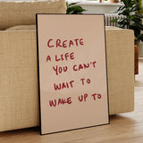 WakeUp Geïnspireerd Motiverend & Citaat Canvas