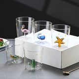 FloraPaw 3D Artistiek Glazen Drinkglas