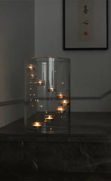 Elegant Aurora Grote Glazen Kandelaar – Luxe Transparante Candle Holder