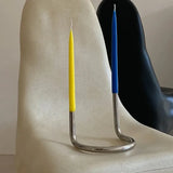 NordicTwin U-Vormige Design Kandelaar – Bauhaus Stijl Roestvrijstalen Dubbele Kaarsenhouder