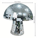 DiscoShroom Spiegelende Paddenstoel Ornament – Moderne Disco Ball Decoratie van Glas