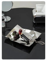 NordiLux Irreguliere RVS Sieraden- & Fruittray – Scandinavische Design Opberg- en Decoratieschaal