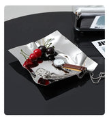 NordiLux Irreguliere RVS Sieraden- & Fruittray – Scandinavische Design Opberg- en Decoratieschaal