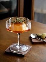 CrystalSip Vintage Geribbelde Glazen Drinkbeker – Luxe IJs-, Whisky- & Wijn Glas van Borosilicaat