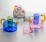 PrismaBrew Hittebestendige Glazen Theepot & Drinkbeker