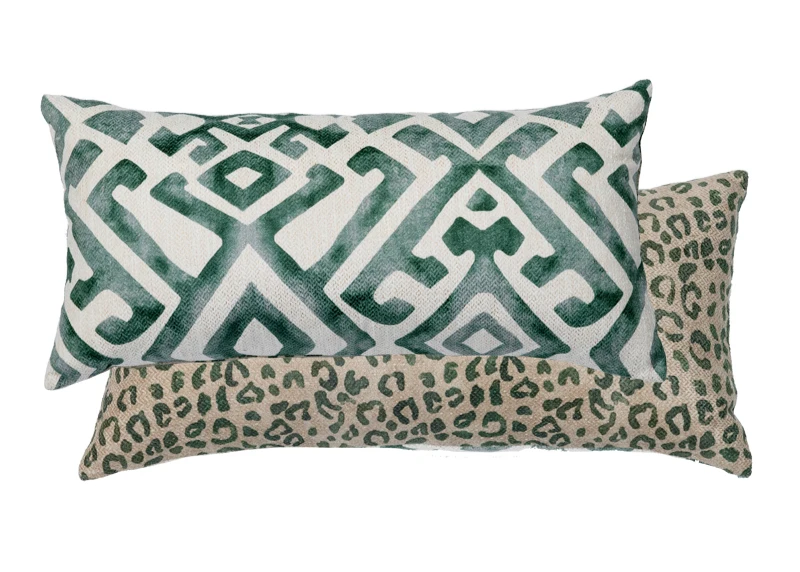 CA-Style Luxe Luipaard Kussenhoes – Vintage Groene Panthera Sierkussenhoes