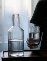 CrystalSip Vintage Geribbelde Glazen Drinkbeker – Luxe IJs-, Whisky- & Wijn Glas van Borosilicaat