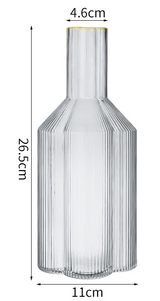 CrystalSip Vintage Geribbelde Glazen Drinkbeker – Luxe IJs-, Whisky- & Wijn Glas van Borosilicaat