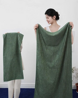 Luxe Geweven Katoenen Handdoek – Gestreepte geometrische ruit absorberende gezichts- en haarhanddoek