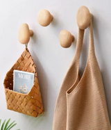 NordicPebble Eco – Luxe Massiefhouten Wandhaken voor Deur, Garderobe & Keuken