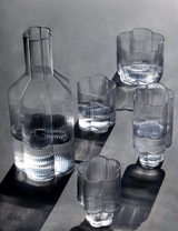 CrystalSip Vintage Geribbelde Glazen Drinkbeker – Luxe IJs-, Whisky- & Wijn Glas van Borosilicaat