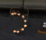 Elegant Aurora Grote Glazen Kandelaar – Luxe Transparante Candle Holder