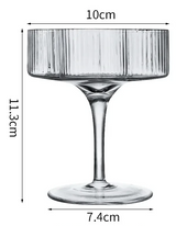 CrystalSip Vintage Geribbelde Glazen Drinkbeker – Luxe IJs-, Whisky- & Wijn Glas van Borosilicaat