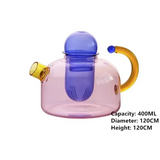 PrismaBrew Hittebestendige Glazen Theepot & Drinkbeker