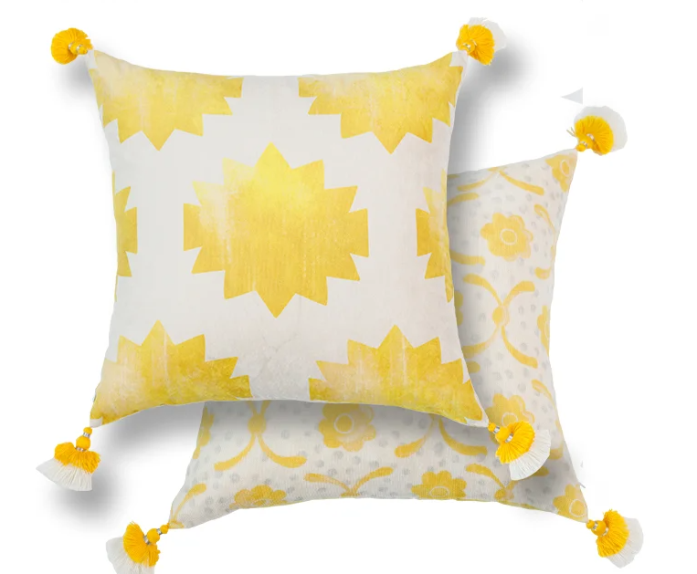 Moderne Waterverf Geometrie Kussenhoes – Abstract Bauhaus Stijl