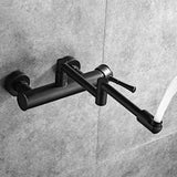 AquaTurn ZwartPro – Luxe Zwarte Wandkraan 360° Draaibaar voor Keuken & Wasruimte