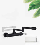 AquaTurn ZwartPro – Luxe Zwarte Wandkraan 360° Draaibaar voor Keuken & Wasruimte