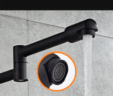 AquaTurn ZwartPro – Luxe Zwarte Wandkraan 360° Draaibaar voor Keuken & Wasruimte