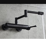 AquaTurn ZwartPro – Luxe Zwarte Wandkraan 360° Draaibaar voor Keuken & Wasruimte