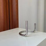 NordicTwin U-Vormige Design Kandelaar – Bauhaus Stijl Roestvrijstalen Dubbele Kaarsenhouder