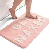 BathJoy “Get Naked” Badmat – Zacht, Pluizig & Absorberend Microfiber Vloerkleed voor Badkamer