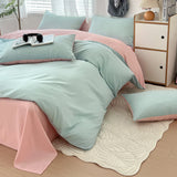 WaffleComfort 4-delige Wafeltextuur Beddengoedset – Zacht, Modern