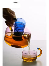 PrismaBrew Hittebestendige Glazen Theepot & Drinkbeker