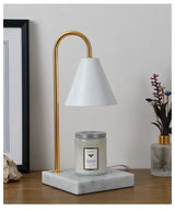 AromaGlow Retro Marmeren Aromatherapie Waxlamp – Creatieve Dimbare Geurkaars