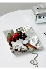 NordiLux Irreguliere RVS Sieraden- & Fruittray – Scandinavische Design Opberg- en Decoratieschaal