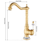 AntiqFlow Premium Messing Keukenarmatuur – Klassieke Kraan met Keramische Hendel & 360° Draaibare Uitloop