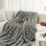 CozyFur Faux Rabbit Fleece Deken