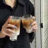 CrystalSip Vintage Geribbelde Glazen Drinkbeker – Luxe IJs-, Whisky- & Wijn Glas van Borosilicaat