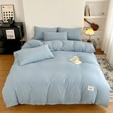 WaffleComfort 4-delige Wafeltextuur Beddengoedset – Zacht, Modern