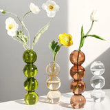 SakuraSphere Japanse Nordic Glazen Bloemvaas – Creatieve Sferische Decoratieve Vaas voor Woonkamer en Huis
