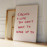 WakeUp Geïnspireerd Motiverend & Citaat Canvas