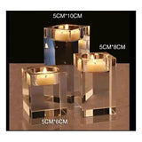Elegant Aurora Grote Glazen Kandelaar – Luxe Transparante Candle Holder
