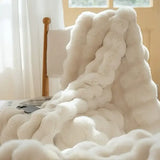 CozyFur Faux Rabbit Fleece Deken