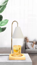 AromaGlow Retro Marmeren Aromatherapie Waxlamp – Creatieve Dimbare Geurkaars