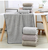 Premium antibacteriële bamboe houtskool badhanddoekenset