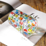 CrystalWeave Kleurrijk Handbeschilderd Kristallen Glas – Europees Vintage Whiskey & Juice Glas